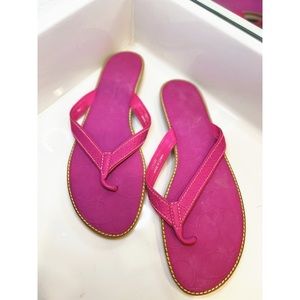 Brand New Coach Pink Flip Flops 9M